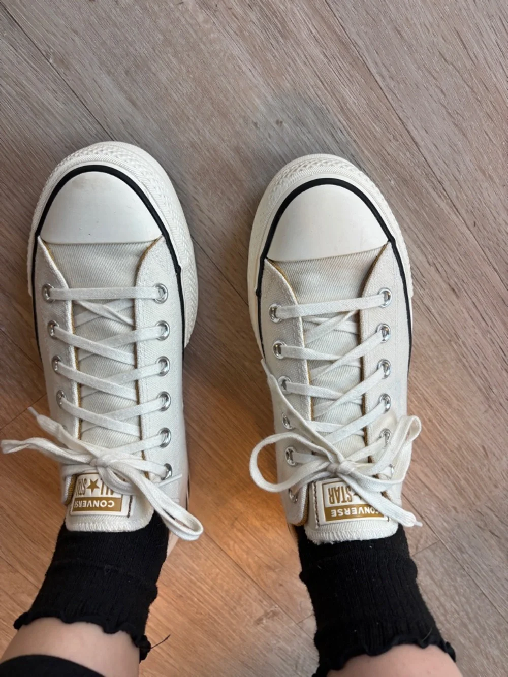 Platform Converse Low-Top Canvas Sneakers in Off-White - new without tags - Picture 3 of 6